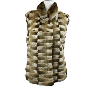 Golden Fur Vest - 100% Real Rabbit